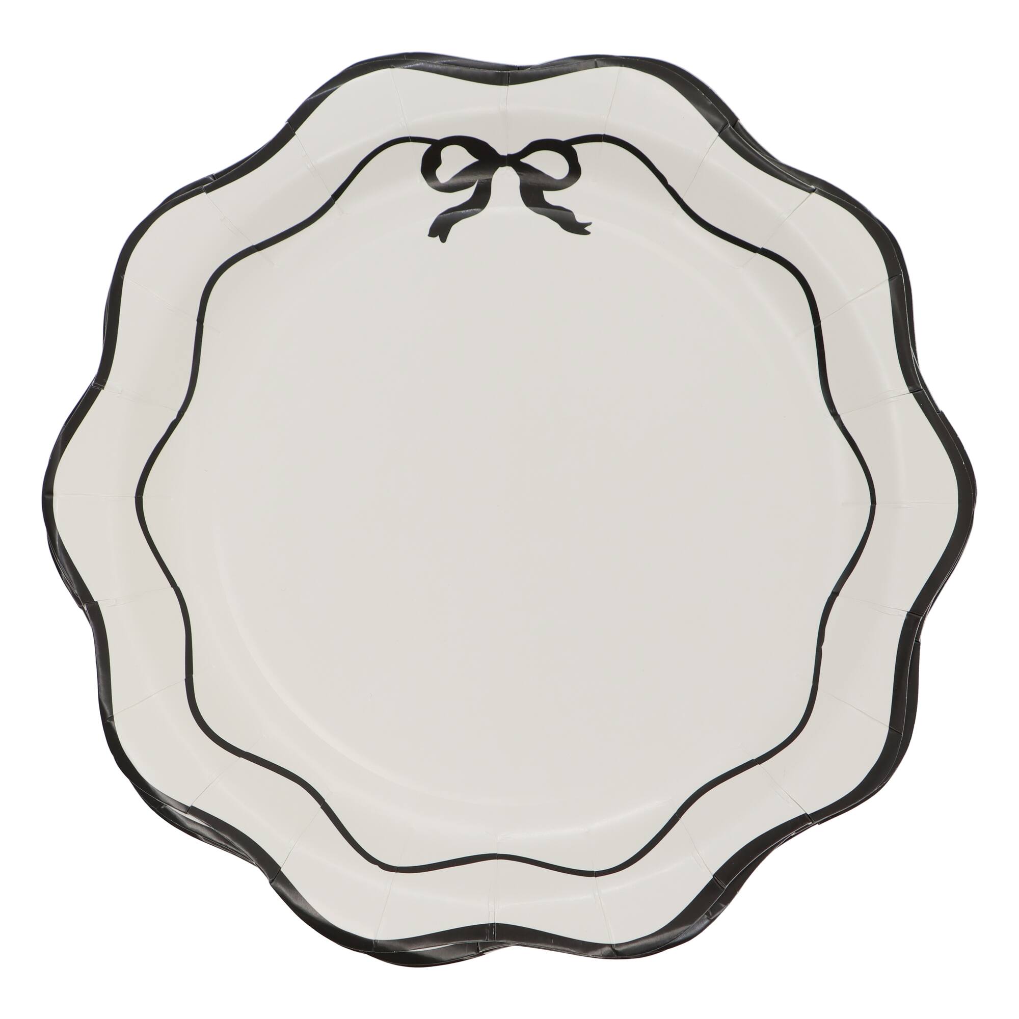 12 Packs: 8 ct. (96 total) 9" Scalloped Bow Paper Dinner Plates by Celebrate It™